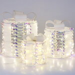 Светодиодные подарки Rollstone 15-25 см, 3 шт, 135 теплых белых LED ламп, на батарейках, таймер, IP20