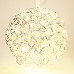 Светодиодный Шар Crylex 30 см, 100 теплых белых микро LED ламп, таймер, IP44
