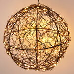 Светодиодный Шар Celesphere 18 см черный, 200 экстра теплых белых микро LED ламп с мерцанием, таймер, IP44