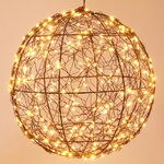 Светодиодный Шар Celesphere 25 см черный, 300 экстра теплых белых микро LED ламп, таймер, IP44