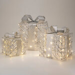 Светодиодные подарки Totnes 17-30 см, 3 шт, 90 теплых белых LED ламп, на батарейках, таймер, IP20