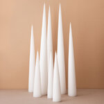 Декоративная свеча - конус Андреа Velvet 48 см, белая