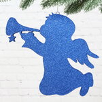 Игрушка для уличной елки Рождественский Ангел 25 см синий, пеноплекс