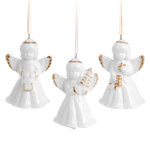 Набор елочных игрушек Рождественские Ангелочки 7 см, 3 шт, подвеска