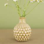 Фарфоровая ваза Honeycombs 10 см кремовая