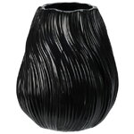 Керамическая ваза Flourish 19 см черная