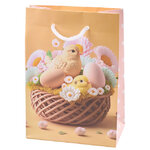 Подарочный пакет Пасхальные Цыплята 16 см