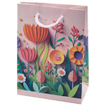 Подарочный пакет Spring Flowero 16 см розовый