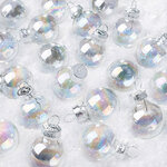 Набор стеклянных елочных шаров 2.5 см перламутровый mix, 24 шт