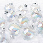 Набор стеклянных елочных шаров 6 см перламутровый mix, 12 шт