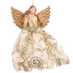 Елочная игрушка Лучистый Ангел в платье Ivory 23 см