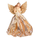 Елочная игрушка Лучистый Ангел в платье Cappuccino 23 см