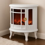 Белый светодиодный камин Dabren 30*24 см, на батарейках
