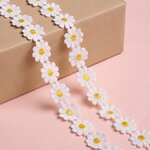 Декоративная лента Ромашка 200*5 см желтая