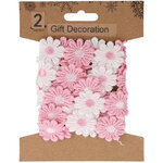 Декоративная лента Гербера 200*5 см розовая