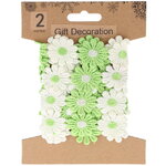 Декоративная лента Гербера 200*5 см зеленая