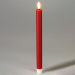 Столовая светодиодная свеча с имитацией пламени Sunrise 25 см красная, 2 шт с пультом, таймер, на батарейках