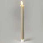 Столовая светодиодная свеча с имитацией пламени Sunrise 25 см серая, 2 шт с пультом, таймер, на батарейках