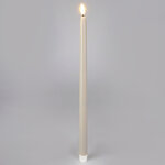 Столовая светодиодная свеча с имитацией пламени Romance 38 см серая, 2 шт с пультом, таймер, на батарейках