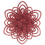 Искусственная пуансеттия Johanna 12 см, 3 шт, красная, клипса