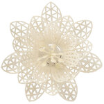 Искусственная пуансеттия Cassidy 12 см, 3 шт, белая, клипса