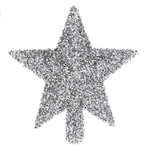 Верхушка на елку Звезда Sandrine 20 см серебряная