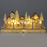 Новогодний светильник Village Street 30*15 см, 10 теплых белых LED ламп, на батарейках