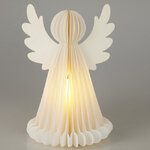 Светящаяся фигура из бумаги Ангел Gervain 29 см, на батарейках, таймер