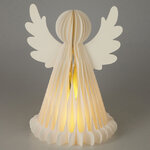 Светящаяся фигура из бумаги Ангел Gervain 50 см, на батарейках, таймер
