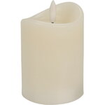 Светодиодная свеча с имитацией пламени Кертон 10 см, слоновая кость, на батарейках, таймер