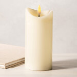 Светодиодная свеча с имитацией пламени Кертон 15 см, слоновая кость, на батарейках, таймер