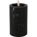 Светодиодная свеча с имитацией пламени Black Marble 12.5 см, на батарейках, таймер