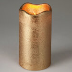 Светодиодная свеча Romanzo 13 см золотая, мерцающее пламя, на батарейках, таймер