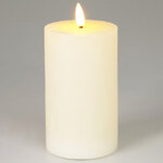 Светодиодная восковая свеча Rustic 12.5 см слоновая кость, мерцающее пламя, на батарейках, таймер