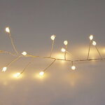 Светодиодная гирлянда Капельки Фейерверк 7.2 м, 720 теплых белых BIG LED ламп, серебряная проволока, IP44