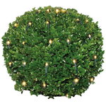 Гирлянда Сетка Buxus на дерево/куст 0.9 м, 100 теплых белых LED ламп, зеленый ПВХ, IP44