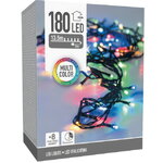 Светодиодная гирлянда Koopman Comfort 13.5 м, 180 разноцветных LED ламп, зеленый ПВХ, контроллер, таймер, IP44