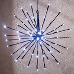 Подвесной светильник Фейерверк 45 см, 72 холодных белых LED ламп с мерцанием, IP44