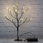 Светящееся дерево Сказочная Липа 30 см, 15 теплых белых мини LED ламп, на батарейках