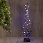 Декоративная светящаяся елка Кассиопея 50 см, 85 разноцветных мини LED ламп, на батарейках