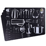 Набор плейсматов Kitchen Utensils 44*29 см светло-серые, 4 шт