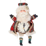Елочная игрушка Санта - Hollyshire Manor 14 см, зеленая