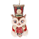 Елочная игрушка Филин Франт Жан-Жак - Hollyshire Manor 11 см