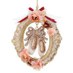 Елочная игрушка Memory of Ballet - Счастливые Пуанты 15 см шампань