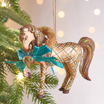 Елочная игрушка Лошадка Дионна - Tartan Club 12 см, подвеска