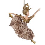 Елочная игрушка Балерина Фелиция Лакруа в золотом платье - Большой Театр 16 см, подвеска