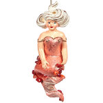Елочная игрушка Русалка Орабель в розовом 13 см, подвеска