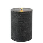 Светодиодная свеча с имитацией пламени Игрим 10 см черная, батарейка