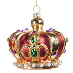 Елочная игрушка Корона с бриллиантами - Jewellery Crown 10 см