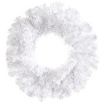Венок белый Рождественский 35 см, ПВХ